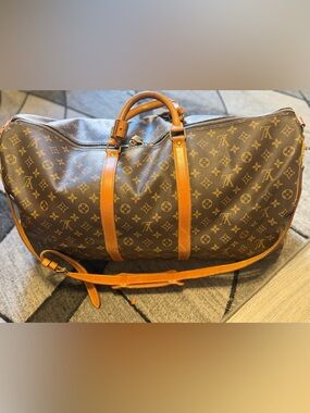 Authentic Classic Monogram Keepall 60 Bandouliere 60 travel Duffle Bag